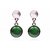 Trendy Baubles Green Catseye Metal Drop Earrings