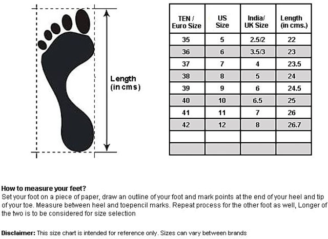 eur 40 to indian shoe size conversion