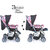 Luvlap Baby Stroller (StarShine) 99-1 Light Red