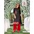 Sparkle volume Black and red  color rayon kurti