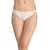 Clovia Cotton Mid-Waist Bikini With Side Lace Panels - Pink