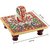 	 Shree Marble Chowki Ganesh Meenakari Work - Lord Ganesha  Fancy Pooja Chowki- 4 X 4 Inches Latest Design