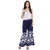 Pearly Blue Printed Crepe Formal Plazzo Pant