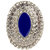 Silver and Blue Ring with Zinc Alloy - TPRI12-308