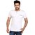 Goplay White Solid Half Sleeves T- Shirt For Men
