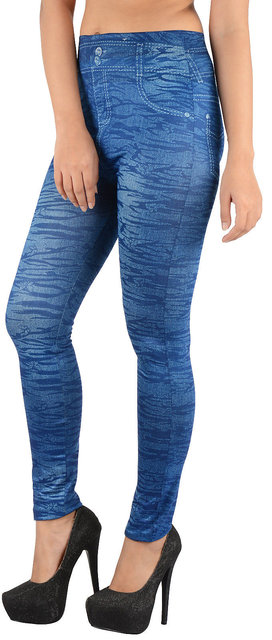 Buy Klick2Style Denim Printed Jeggings /Leggings/ Skinny - Look Like Jeans  Imported - FREE SIZE Online @ ₹349 from ShopClues