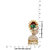 Angel In You Exclusive Golden white Green Maroon Multi Colour Earrings. M-1307