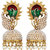 Angel In You Exclusive Golden white Green Maroon Multi Colour Earrings. M-1307