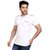 Goplay White Solid Half Sleeves T- Shirt For Men
