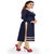 Z HOT FASHION Blue Velvet Embroidered Semi- Stitched Dress Material