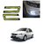 AutoStark Waterproof U Shape COB LED DRL Car Parking Daytime Running Light White For Tata Indigo