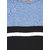 Basics Blue Striped Round Neck Half Sleeve T-Shirt for Men