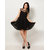 Fabrange Black Plain Mini Dress For Women