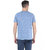 Basics Blue Striped Round Neck Half Sleeve T-Shirt for Men