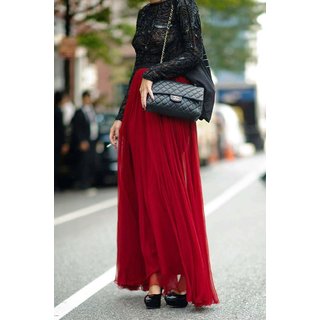 Raabta Maroon Long Skirt (Rosella3011Skirt)