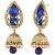 Styylo Fashion Exclusive Golden White Blue Multi Colour Earrings. M-1395