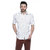 Basics Slim Fit Cloud White Printed Knit Shirt