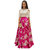 Aika Benglori Silk Embroidery Lehenga Choli Unstitched ( PinkWhiteFree Size)-LAHF2191