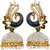 Styylo Fashion Exclusive Golden White Green Maroon Blue Multi Colour Earrings. M-1421