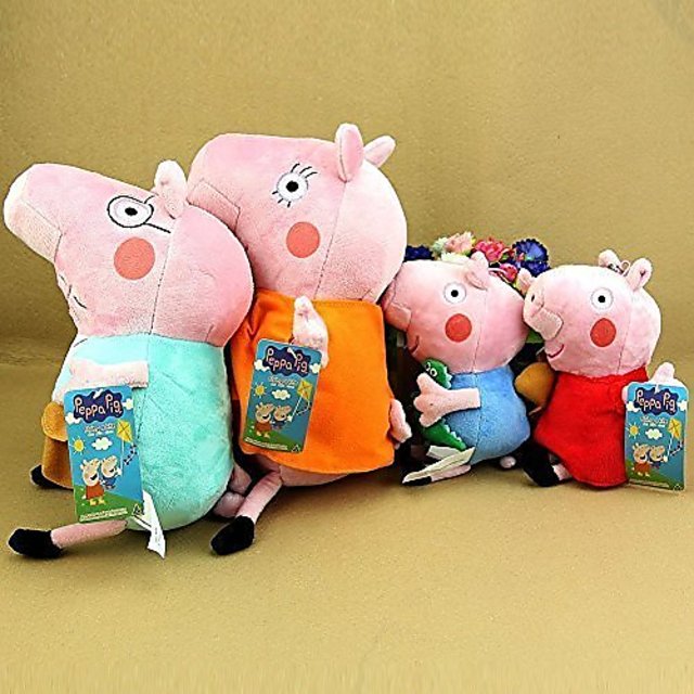 peppa pig family plush toy 4pcs set