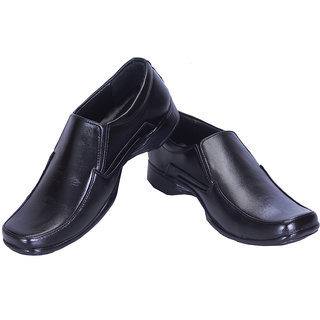                       Groofer Men's Black Slip on Formal Shoes                                              