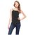 Akaas Multicolor Plain Cotton Blend Camisole (Pack of 2)