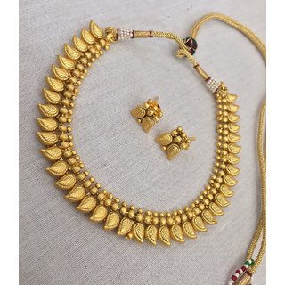 Buy 22Kt Plain Gold Mango Design Necklace 4VG2365 Online from Vaibhav  Jewellers