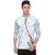 Campus Sutra Multicolor V-neck Full Sleeve T-Shirt for Men
