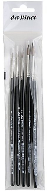 Da Vinci Watercolor Series 5359 Paint Brush Set Russian Red Sable Multiple Sizes 5 Brushes Series 36