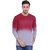 Campus Sutra Red Round Neck Full Sleeve T-Shirt for Men
