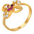 Mahi Gold Plated Combo Of Two Finger Rings With Swarovski Zirconia Cz For 