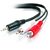 C2G / Cables To Go 40423 Value Series One 3.5mm Stereo Male to Two RCA Stereo Male Y-Cable, Black (6 Feet/1.82 Meters)