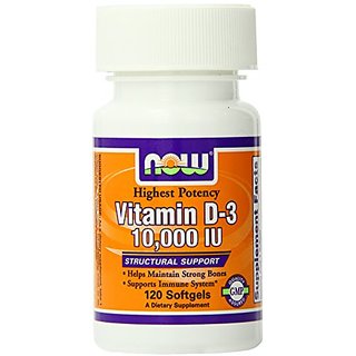 Now Foods Vitamin D-3 10,000 IU 120 Soft Gels