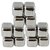 Southern Homewares Stainless Steel Chilling Ice Cubes Reusable For Whiskey Wine Beverage (Set of 12), Silver