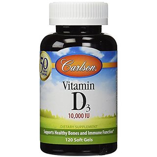 Carlson Labs Vitamin D3 Natural, 10,000 IU, 120 Softgel