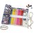 CreooGo Canvas Pencil Wrap, Travel Drawing Pencil Roll For Artist, Pencils Pouch Case Hold For 48 Colored Pencils (Pencils are not included)-Bohemian,48 Holes