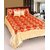 Home Castle Royal Golden Printed Double Bedcover +2 Pillow Covers + 2 Cushion Covers Free (HC-BC-04)