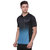 Campus Sutra Blue Polo Neck Half Sleeve T-shirt For Men