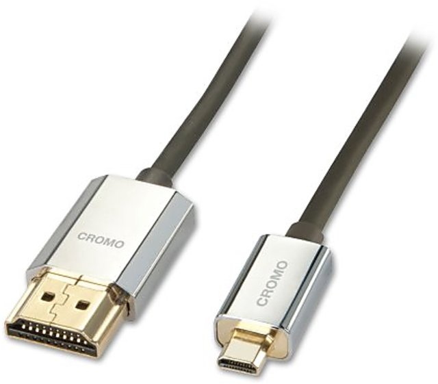 LINDY 41683 3m Cromo Slim Active High Speed HDMI to Micro HDMI Cable with Ethernet