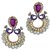 Styylo Jewels Exclusive Purple Blue White Earring Set /S 2696