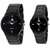 IIK Collection Black Analog Couple Watch
