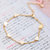 Romantic Heart Charm Gold Plated Chain Link Bracelet - 1 Qty