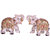  Handmade Handicraft Marble Single Elephant Only for Home Décor (  2 Inch X 4 Inch No of Pieces 2  )  By Fashion Bizz