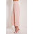 Women's Blush Pink High Waist Polyester Culottes Pant