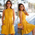 Klick2Style Yellow Plain Bohemian Dress For Women
