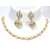 Golden Pearl Simple Necklace With Earring Set