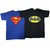 Men's Multicolor Round Neck T-shirt(Pack of 2 Superman and Batman)