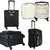 Timus Morocco Spinner Set Of 3 Black 4 Wheel Trolley Suitcase Expandable  Cabin and Check-in Luggage (Black)