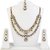 Vivant Charms by JewelMaze Kundan Pearl Gold Plated Necklace Set-FAH0027