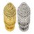 6thdimensions Plastic Decorative Box (Gold and Silver, Pack of 2)